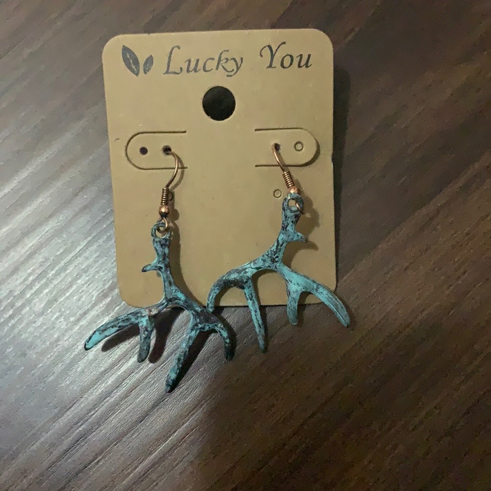 Deer antler earrings